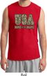 USA Home of the Brave Mens Muscle Shirt