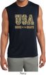 USA Home of the Brave Mens Sleeveless Moisture Wicking Shirt