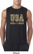 USA Home of the Brave Mens Sleeveless Shirt