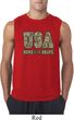 USA Home of the Brave Mens Sleeveless Shirt