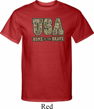 USA Home of the Brave Mens Tall Shirt