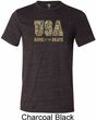 USA Home of the Brave Mens Tri Blend Crewneck Shirt