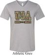 USA Home of the Brave Mens Tri Blend V-neck Shirt