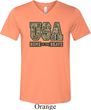 USA Home of the Brave Mens Tri Blend V-neck Shirt