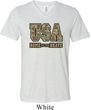 USA Home of the Brave Mens Tri Blend V-neck Shirt