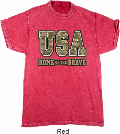 USA Home of the Brave Mineral Tie Dye Shirt