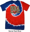 USA Home of the Brave Patriotic Tie Dye Shirt