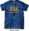 USA Home of the Brave Spider Tie Dye Shirt
