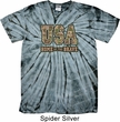 USA Home of the Brave Spider Tie Dye Shirt