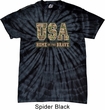 USA Home of the Brave Spider Tie Dye Shirt
