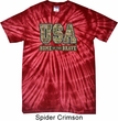 USA Home of the Brave Spider Tie Dye Shirt