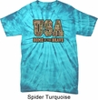 USA Home of the Brave Spider Tie Dye Shirt