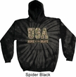 USA Home of the Brave Tie Dye Hoodie