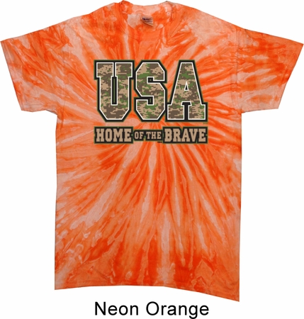 USA Home of the Brave Twist Tie Dye Shirt