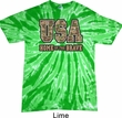 USA Home of the Brave Twist Tie Dye Shirt