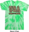 USA Home of the Brave Twist Tie Dye Shirt