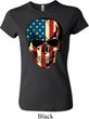 USA Skull Ladies Crewneck Shirt