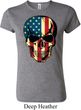 USA Skull Ladies Crewneck Shirt