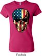 USA Skull Ladies Crewneck Shirt