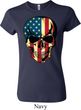 USA Skull Ladies Crewneck Shirt