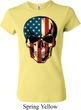 USA Skull Ladies Crewneck Shirt