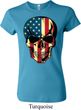 USA Skull Ladies Crewneck Shirt