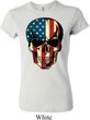 USA Skull Ladies Crewneck Shirt