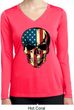 USA Skull Ladies Dry Wicking Long Sleeve Shirt