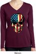 USA Skull Ladies Dry Wicking Long Sleeve Shirt