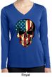 USA Skull Ladies Dry Wicking Long Sleeve Shirt