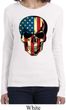 USA Skull Ladies Long Sleeve Shirt