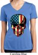 USA Skull Ladies Moisture Wicking V-neck Shirt
