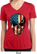USA Skull Ladies Moisture Wicking V-neck Shirt