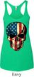 USA Skull Ladies Tri Blend Racerback Tank Top