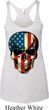 USA Skull Ladies Tri Blend Racerback Tank Top