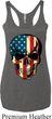 USA Skull Ladies Tri Blend Racerback Tank Top