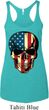 USA Skull Ladies Tri Blend Racerback Tank Top