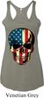 USA Skull Ladies Tri Blend Racerback Tank Top