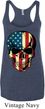 USA Skull Ladies Tri Blend Racerback Tank Top
