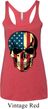 USA Skull Ladies Tri Blend Racerback Tank Top