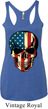 USA Skull Ladies Tri Blend Racerback Tank Top