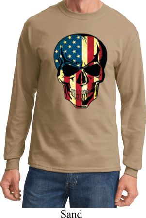 USA Skull Long Sleeve Shirt