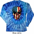 USA Skull Long Sleeve Tie Dye Shirt