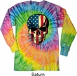 USA Skull Long Sleeve Tie Dye Shirt