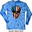 USA Skull Long Sleeve Tie Dye Shirt