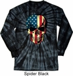 USA Skull Long Sleeve Tie Dye Shirt