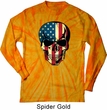USA Skull Long Sleeve Tie Dye Shirt