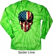 USA Skull Long Sleeve Tie Dye Shirt