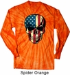 USA Skull Long Sleeve Tie Dye Shirt