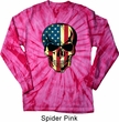 USA Skull Long Sleeve Tie Dye Shirt